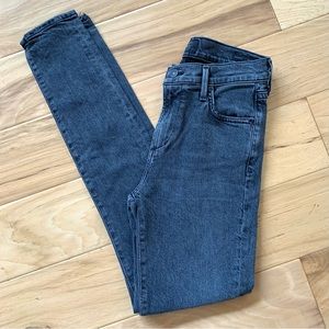 Citizens Of Humanity Rocket Mid Rise Skinny Jean Washed Black Stretch Denim 24